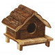 Wooden house Love Hut 15x15x15cm for rodents