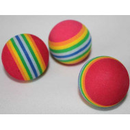 Loptička molitanová dúhová 3cm pre mačky