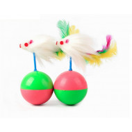 Toy Mouse on ball 10x5,5cm for cats