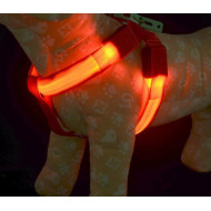 LED postroj nylonový pre psov a mačky