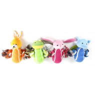 Plush animals with knots 19cm for dogs and cats