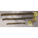 Semi-puller metal two-row golden for dogs and cats