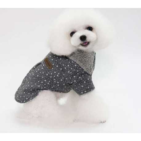 Fabric jacket gray for dogs and cats