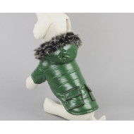 Bunda s kapucňou zelená pre psov a mačky