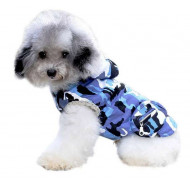 Maskáčová vesta modrá pre psov a mačky