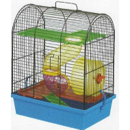 Cage for rodents with equipment