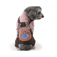Corduroy overall pink for dogs and cats