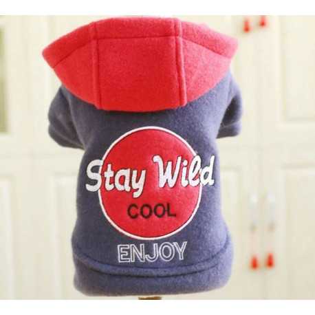 Sweatshirt Stay Wild blue for dogs and cats