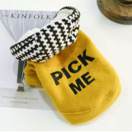 Sweatshirt Pick Me yellow for dogs and cats
