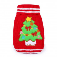 Sweater Red Christmas tree for dogs and cats