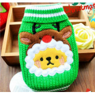 Green reindeer sweater for dogs and cats