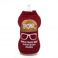 Stars Sweatshirt red for dogs and cats