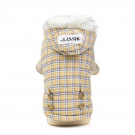 Jacket Classic checkered khaki for dogs and cats