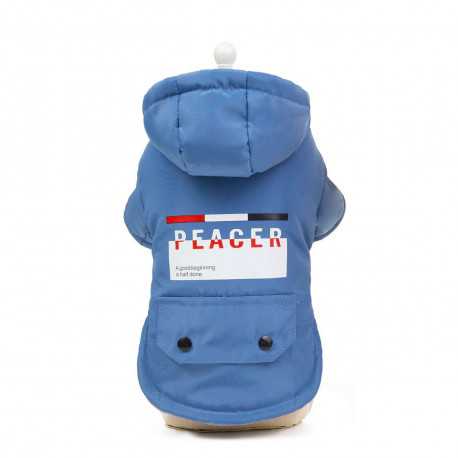 Peacer waterproof jacket blue for dogs and cats