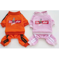Overalls SuperStar pink for dogs and cats