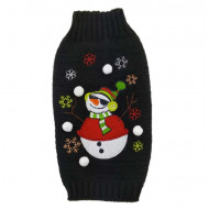 Sweater Snowman black for dogs and cats