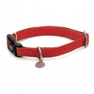 Mylord red leather collar for dogs and cats