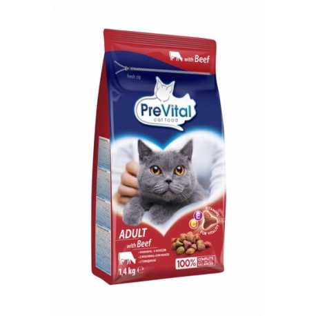 PreVital mačka hovädzie granule 1,4 kg pre mačky