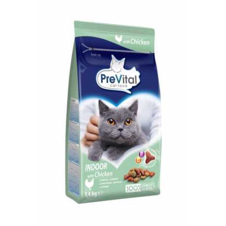 PreVital pre domáce mačky, kuracie granule 1,4 kg pre mačky