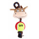 Rope cow with a ball 24cm for dogs and cats