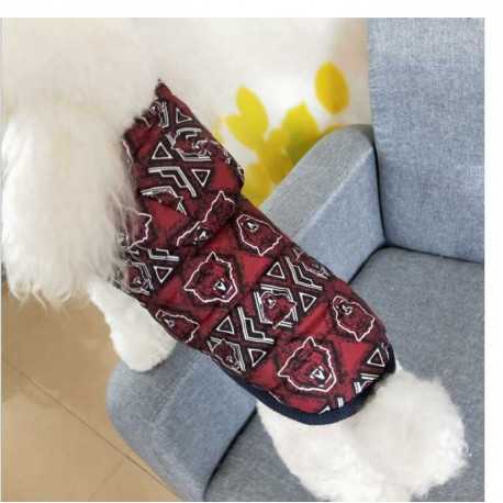 Patterned jacket red-black for dogs and cats