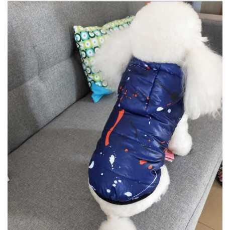 Jacket blue squirted for dogs and cats