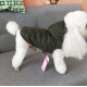 Green fabric jacket for dogs and cats