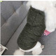 Green fabric jacket for dogs and cats