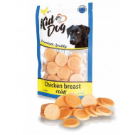 Mäsové pochúťky pre psa KIDDOG kuracie mince z kuracích pŕs 80 g