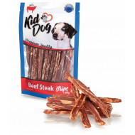 KIDDOG hovädzí steak v prúžku 80 g pre psov a mačky
