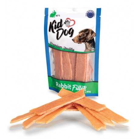 KIDDOG králičie filetované mäsko 80 g pre psov a mačky