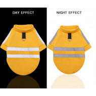 Reflective hoodie yellow for dogs and cats