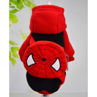 Hoodie with Spiderman pocket for dogs and cats