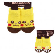Ponožky Žlté s úsmevom - S, M pre psov a mačky