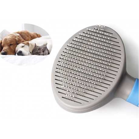 Round self-cleaning brush 21x10cm for cats