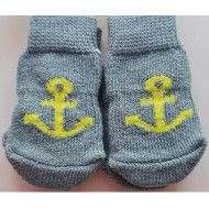 Ponožky zelené - kotva S pre psov a mačky