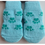 Ponožky tyrkysové - labky S pre psov a mačky