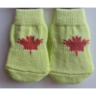 Ponožky žlté s listom M pre psov a mačky