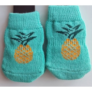 Ponožky zelené s ananásom M pre psov a mačky