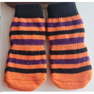 Ponožky oranžové pásikové L pre psov a mačky