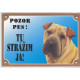 Table Here I am guarding 14.5x21cm - Sharpei