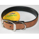 Brown collar eco leather