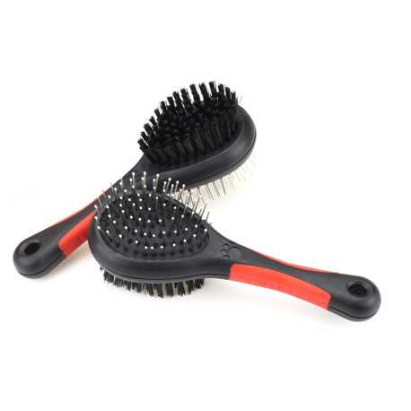 Brush double-sided black 5.5x21cm for cats