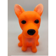 Psík pískací oranžový 9cm pre psov a mačky