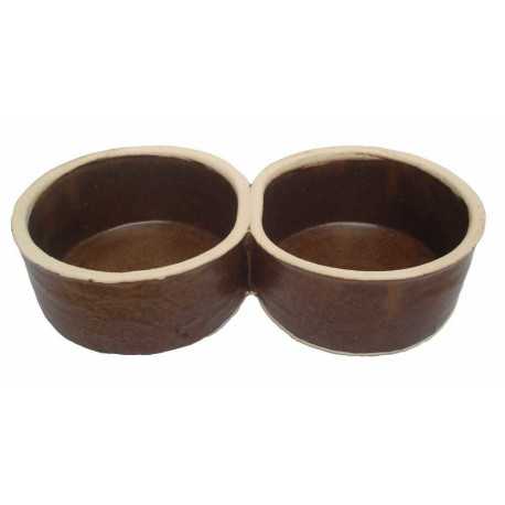 Ceramic double bowl 2x0.5l for rodents