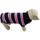 Fashion and clothes for the dog Black striped sweater