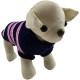 Fashion and clothes for the dog Black striped sweater