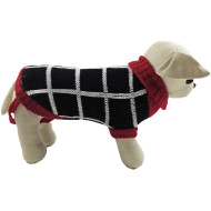 Móda a oblečenie pre psa Sveter čierny károvaný