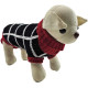 Fashion and clothes for the dog Black checkered sweater