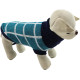 Fashion and clothes for the dog Blue checkered sweater